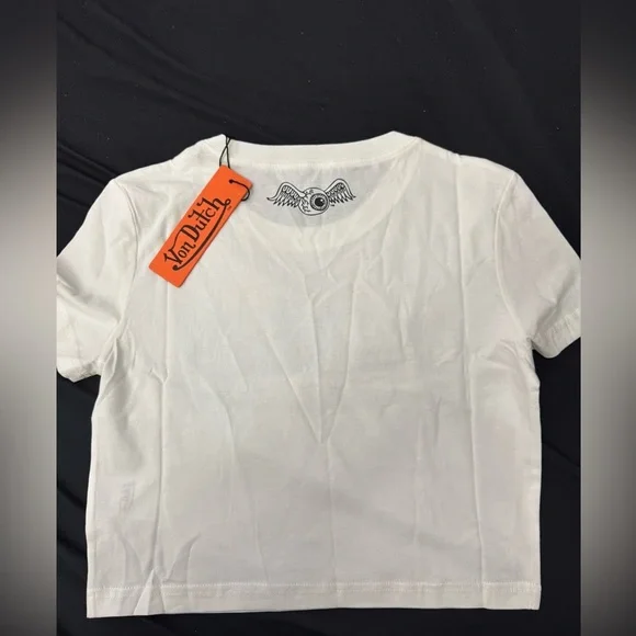 Von Dutch White cropped T-Shirt - Picture 2 of 3